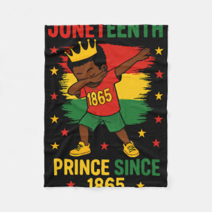 Juneteenth 1865 Kleinkind Junge Dabbing Prinz Afro Fleecedecke