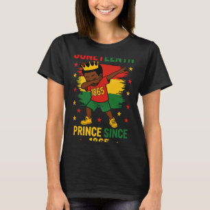 Juneteenth 1865 Kleinkind Junge Dabbing Prinz Afro T-Shirt