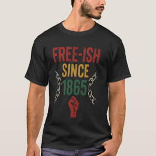 Juneteenth 1865 Merch Schwarz Leute Tee Freiheit E