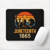 Juneteenth 1865 Retro-Sonnenuntergang Schwarze Ges Mousepad (Mit Mouse)
