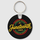 Juneteenth 1865 Schwarze Geschichte Freiheitsfeier Schlüsselanhänger (Rückseite)