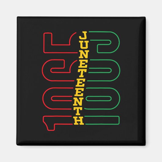 Juneteenth 1865 Schwarze Geschichte Monat Afroamer Magnet (Vorne)