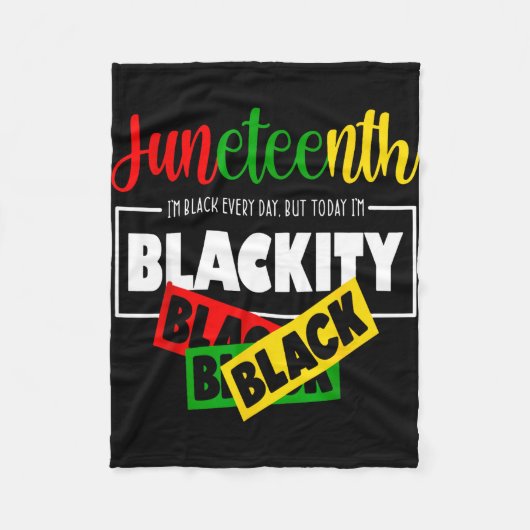 Juneteenth 1865 schwarze Leben Afro Afrikanische F Fleecedecke (Vorderseite)