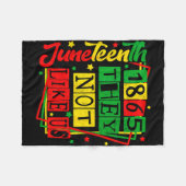 Juneteenth 1865 schwarzer Stolz Geschichte blm Out Fleecedecke (Vorderseite (Horizontal))