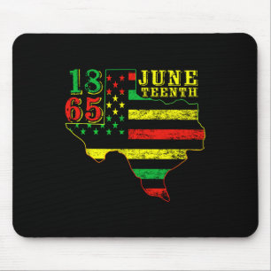 Juneteenth 1865 Texas Karte Amerikanische Flagge A Mousepad
