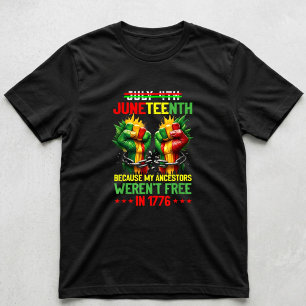 Juneteenth 1865 Weil meine Vorfahren nicht frei wa T-Shirt