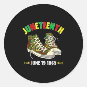 Juneteenth 19. Juni 1865 Schwarz Afroamerikanisch Runder Aufkleber