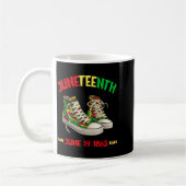 Juneteenth 19. Juni 1865 schwarze afroamerikaner Kaffeetasse (Links)