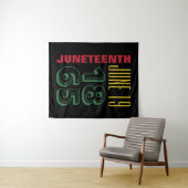 Juneteenth 19. Juni 1865 Typografie Schwarze Gesch Wandteppich (Beispiel (Horizontal))