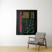 Juneteenth 19. Juni 1865 Typografie Schwarze Gesch Wandteppich (Beispiel)