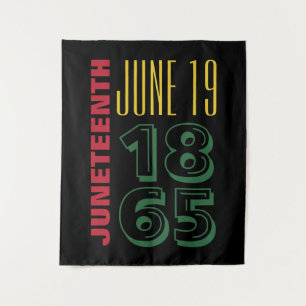 Juneteenth 19. Juni 1865 Typografie Schwarze Gesch Wandteppich
