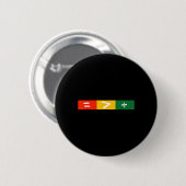 Juneteenth 2025 Gleichheit größer als Teilung Tee Button (Vorne & Hinten)