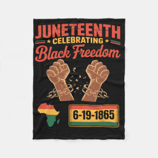 Juneteenth 2025 Schwarze Freiheit feiern 6-19-186 Fleecedecke