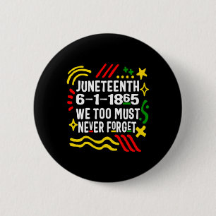 Juneteenth 6.1.1865 Wir müssen auch nie vergessen  Button