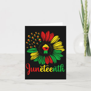 Juneteenth Accentors Sunflower African American Bl Karte