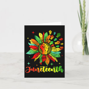 Juneteenth Accentors Sunflower African American Bl Karte