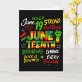 Juneteenth African American Juneteenth 1865 Freihe Karte (Gelbe Blume)