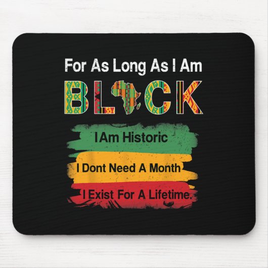 Juneteenth Afrika-Karten-Shirt Kente-Stoff Männer Mousepad (Vorne)
