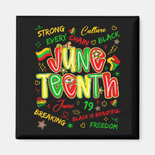 Juneteenth afrikanische schwarze Freiheit 19. Juni Magnet