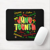 Juneteenth afrikanische schwarze Freiheit 19. Juni Mousepad (Mit Mouse)