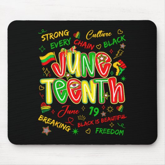 Juneteenth afrikanische schwarze Freiheit 19. Juni Mousepad (Vorne)