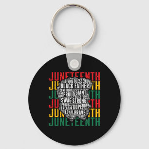 Juneteenth Afro Black Vater Worte Afrikas Amerika Schlüsselanhänger