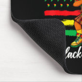 Juneteenth Afro-Mädchen dabbing schwarze Prinzessi Mousepad (Ecke)