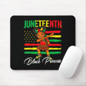 Juneteenth Afro-Mädchen dabbing schwarze Prinzessi Mousepad (Mit Mouse)