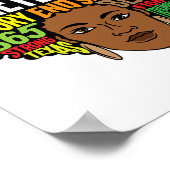 Juneteenth Afro Melanin Frauen Mädchen Afrika Vorf Poster (Ecke)