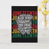 Juneteenth Afro Schwarzer Vater Worte Afrikanisch  Karte (Gelbe Blume)