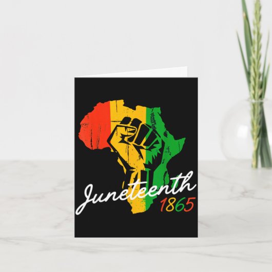 Juneteenth afroamerikanisch 1865afrika aufstieg karte (Vorderseite)