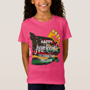 JUNETEENTH Afroamerikanische Flagge T-Shirt