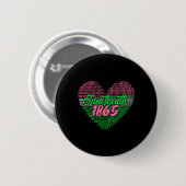 Juneteenth Aka Liebe Heart Button (Vorne & Hinten)