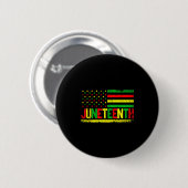 Juneteenth-amerikanische Flagge Emanzipation Melan Button (Vorne & Hinten)