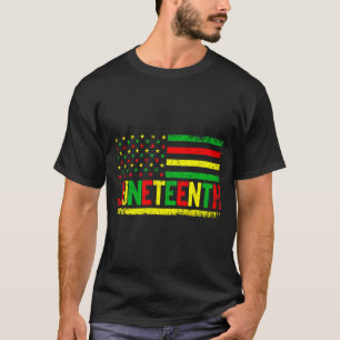 Juneteenth amerikanische Flagge Emanzipation Melan T-Shirt
