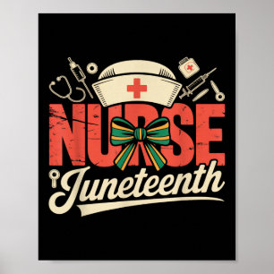 Juneteenth-Arztkleidung Groovy Afrikanische Schlei Poster
