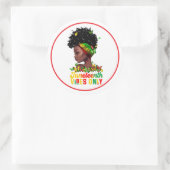 Juneteenth-Aufkleber Runder Aufkleber (Tasche)