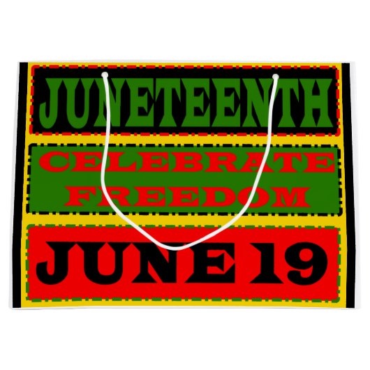 Juneteenth Bag Große Geschenktüte (Vorderseite)
