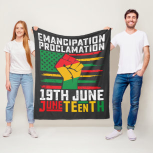 Juneteenth-Befreiungsproklamation Schwarze Freihei Fleecedecke