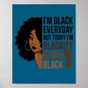 Juneteenth bei der schwarzen Frau Afro Afrikanerin Poster