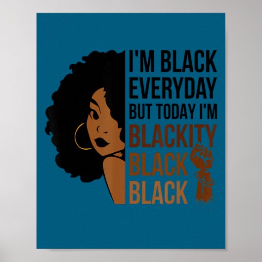 Juneteenth bei der schwarzen Frau Afro Afrikanerin Poster (Vorne)