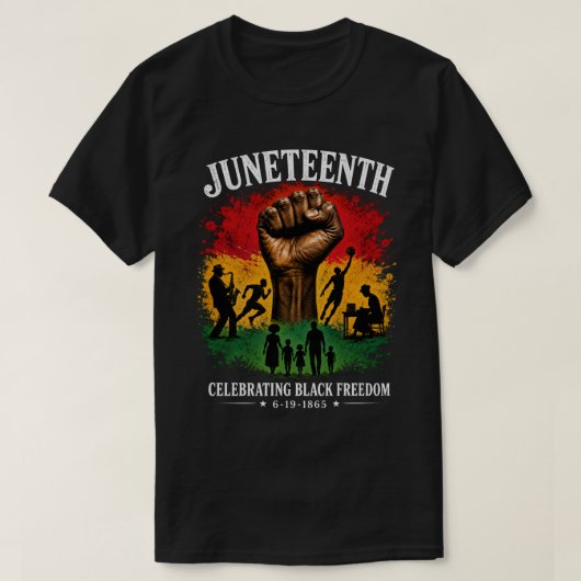 Juneteenth Black Freedom Celebration Erbe T-Shirt (Design vorne)