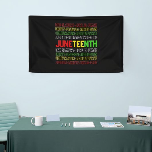 Juneteenth Black History Afro American African Banner (Messeveranstaltung)