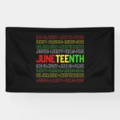 Juneteenth Black History Afro American African Banner (Horizontal)