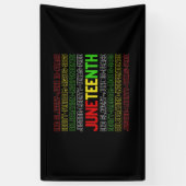 Juneteenth Black History Afro American African Banner (Vertikal)