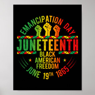 Juneteenth Black History feiert schwarze Freiheit Poster