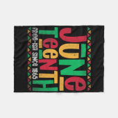 Juneteenth Black History Pride Afro Fr feiern Fleecedecke (Vorderseite (Horizontal))
