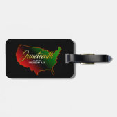 Juneteenth Black Independence Gepäckanhänger (Rückseite horizontal)