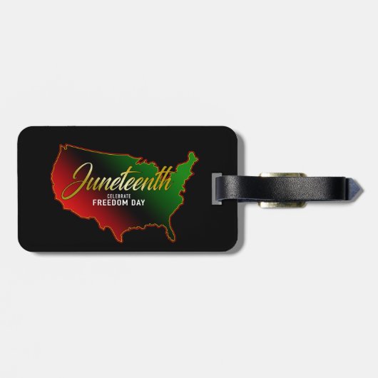 Juneteenth Black Independence Gepäckanhänger (Rückseite horizontal)