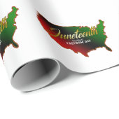 Juneteenth Black Independence Geschenkpapier (Rolleneckpunkt)